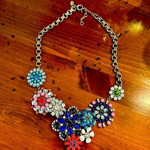 Vintage J.Crew chunky floral statement necklace